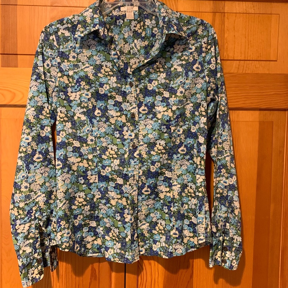 J Crew floral blouse
